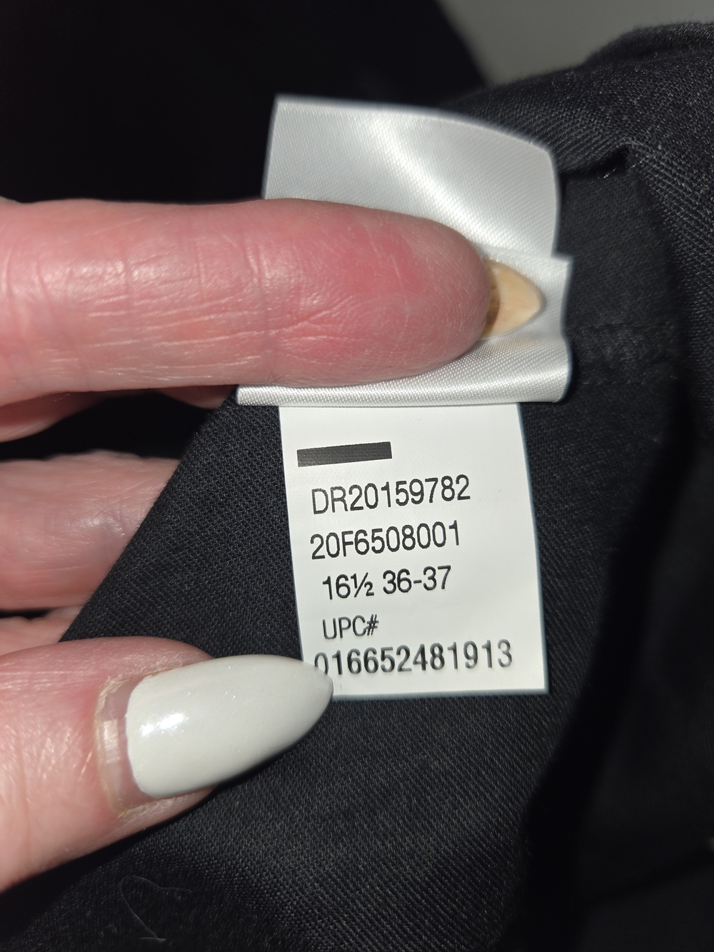 Van Heusen Men's Black Button Down Shirt With Point Collar Size Large - Picture 9 of 14